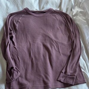 Outdoor Voices Long Sleeve Thermal Tee in Mauve